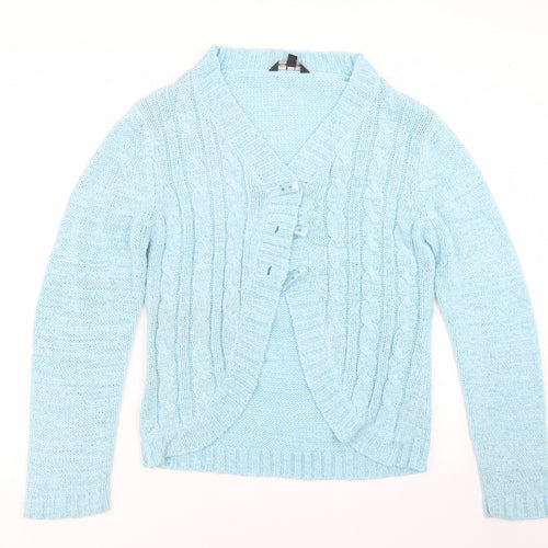 ellie louise Womens Blue  Knit Cardigan Jumper Size L
