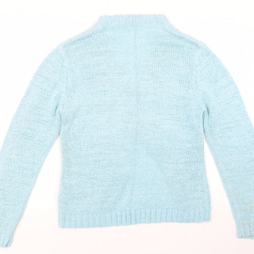 ellie louise Womens Blue  Knit Cardigan Jumper Size L