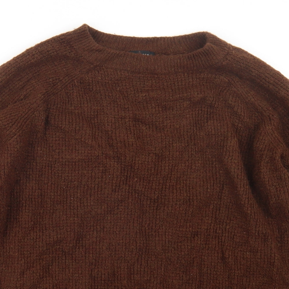 New Look Mens Brown  Knit Pullover Jumper Size XL
