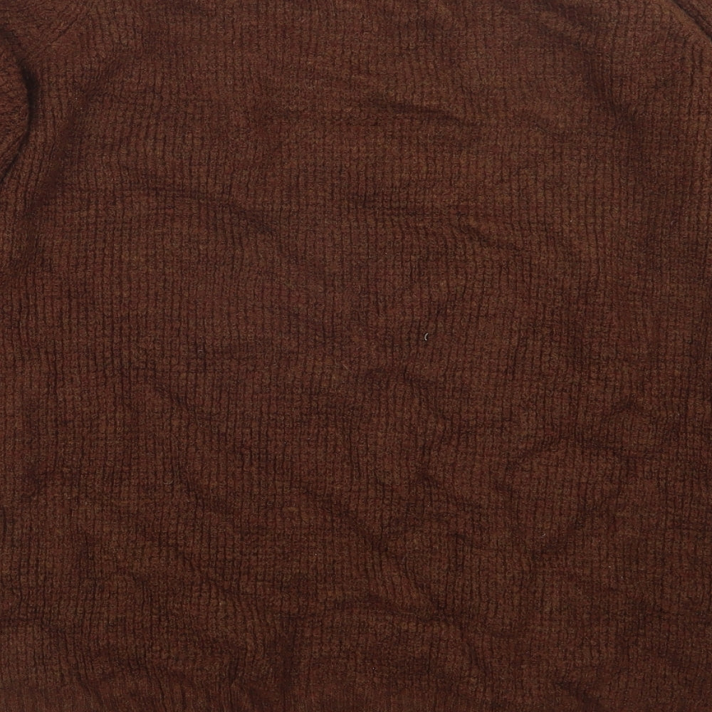 New Look Mens Brown  Knit Pullover Jumper Size XL