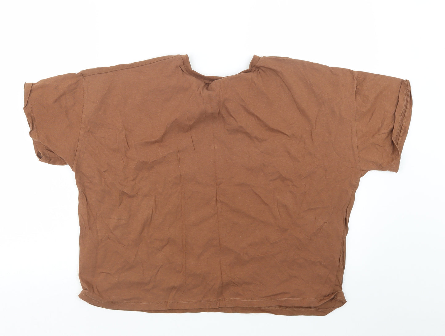Primark Womens Brown   Cropped T-Shirt Size 12  - Bambi