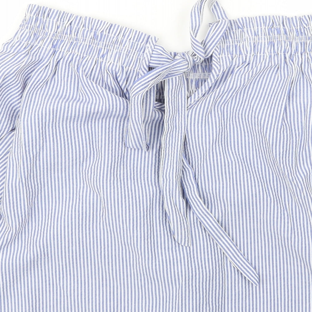 Atmosphere Womens Blue Striped  Basic Blouse Size 6