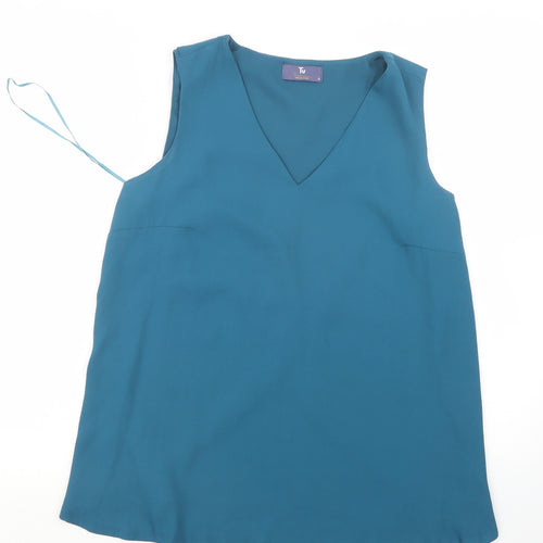 TU Womens Blue   Basic Blouse Size 12