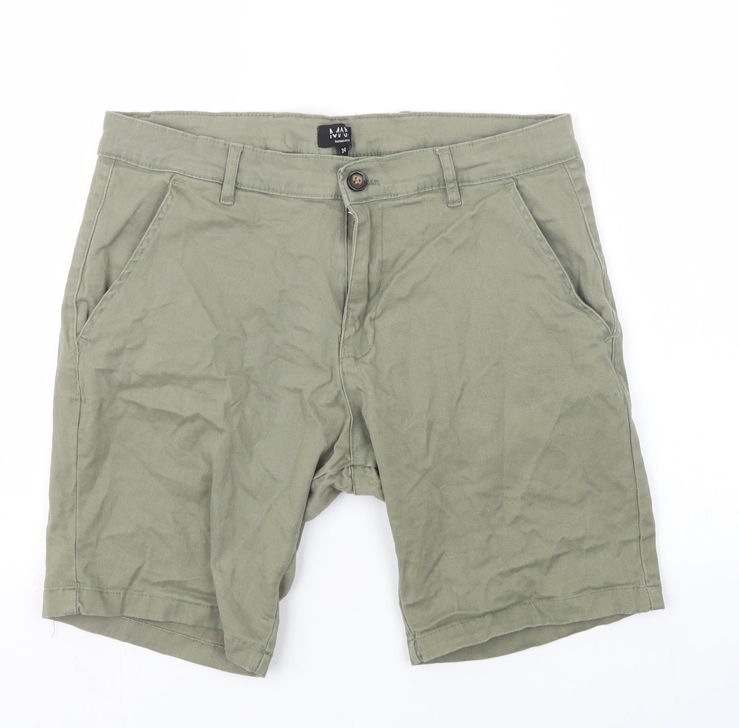 Boohoo Mens Green   Bermuda Shorts Size 32 in