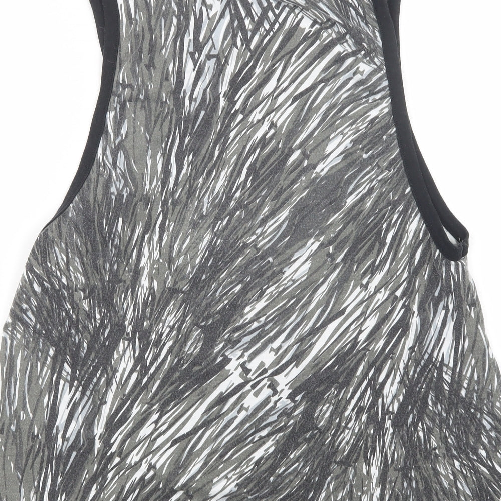 Zumba Womens Grey Geometric  Basic Tank Size M