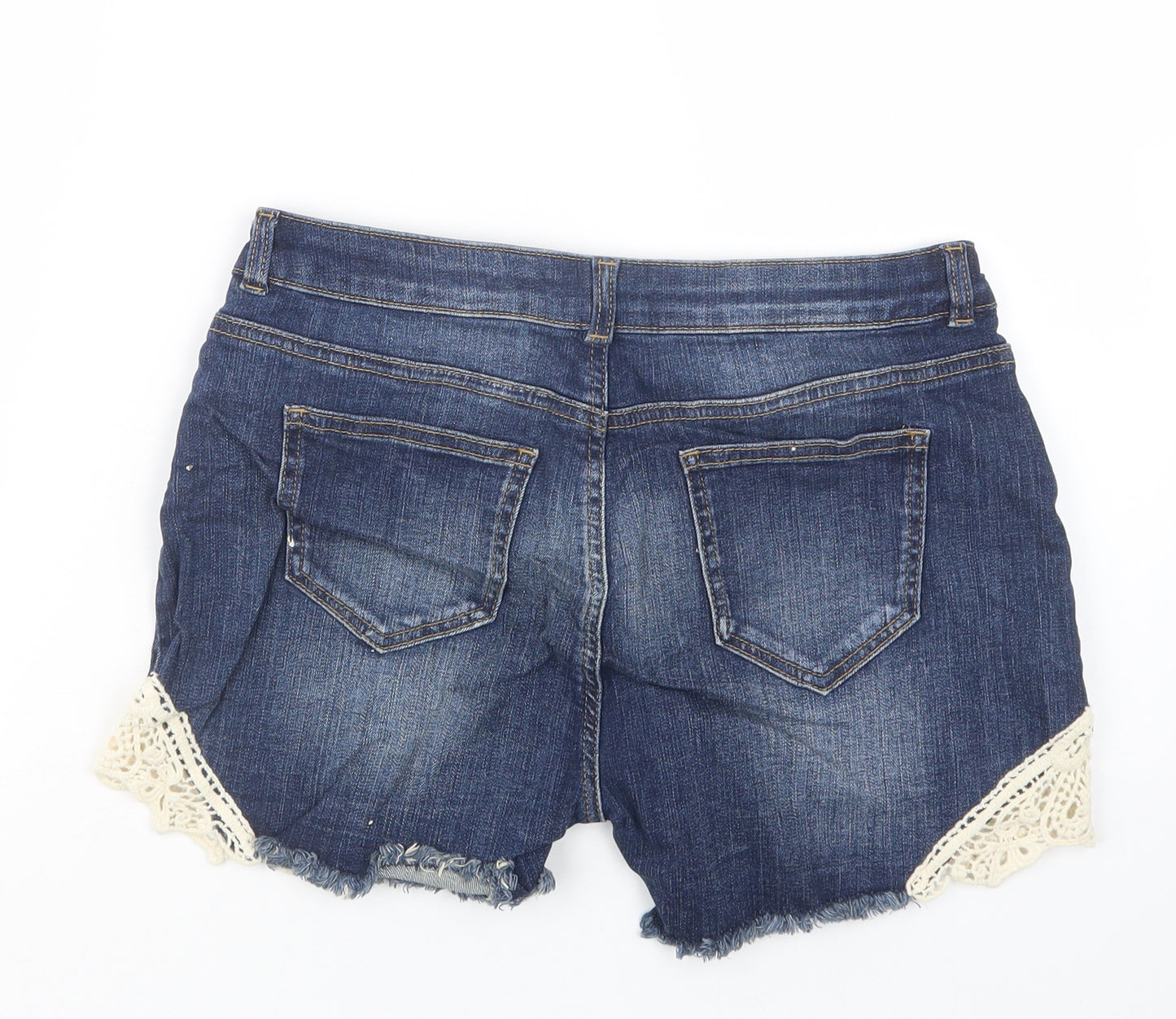 Marks and Spencer Girls Blue  Denim Hot Pants Shorts Size 13-14 Years