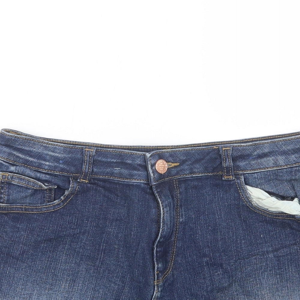 Marks and Spencer Girls Blue  Denim Hot Pants Shorts Size 13-14 Years