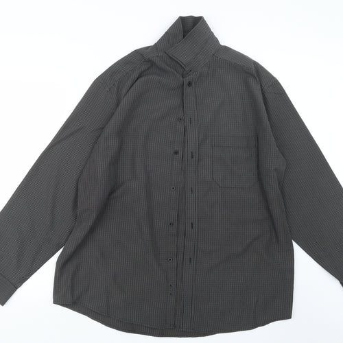 EWM Mens Brown    Button-Up Size L