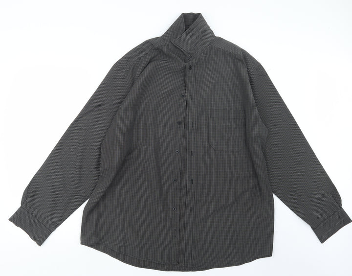 EWM Mens Brown Button-Up Size L