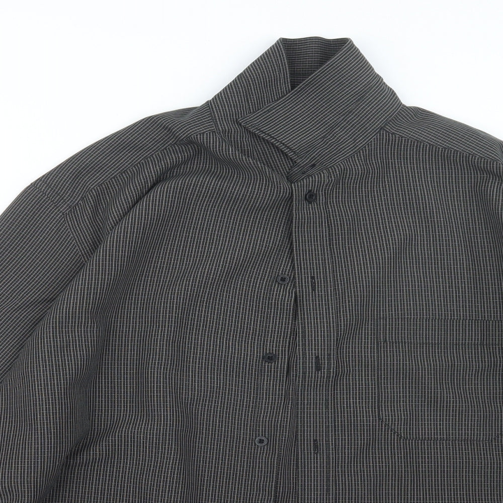 EWM Mens Brown    Button-Up Size L