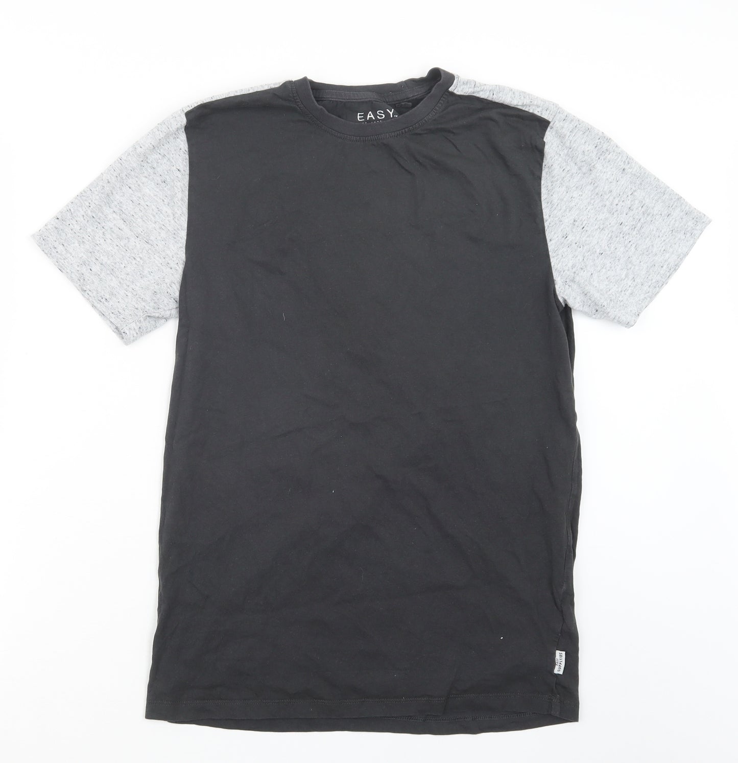 Easy Mens Grey    T-Shirt Size S