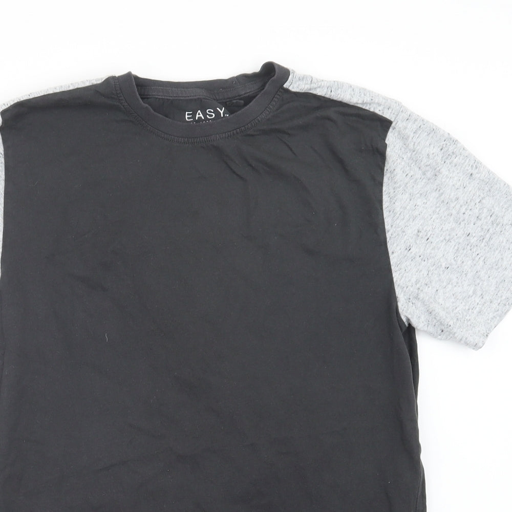 Easy Mens Grey    T-Shirt Size S
