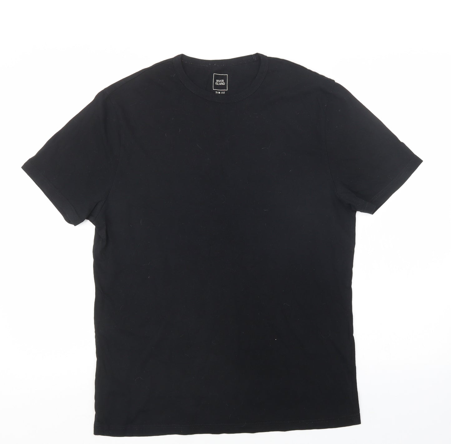 River Island Mens Black    T-Shirt Size M