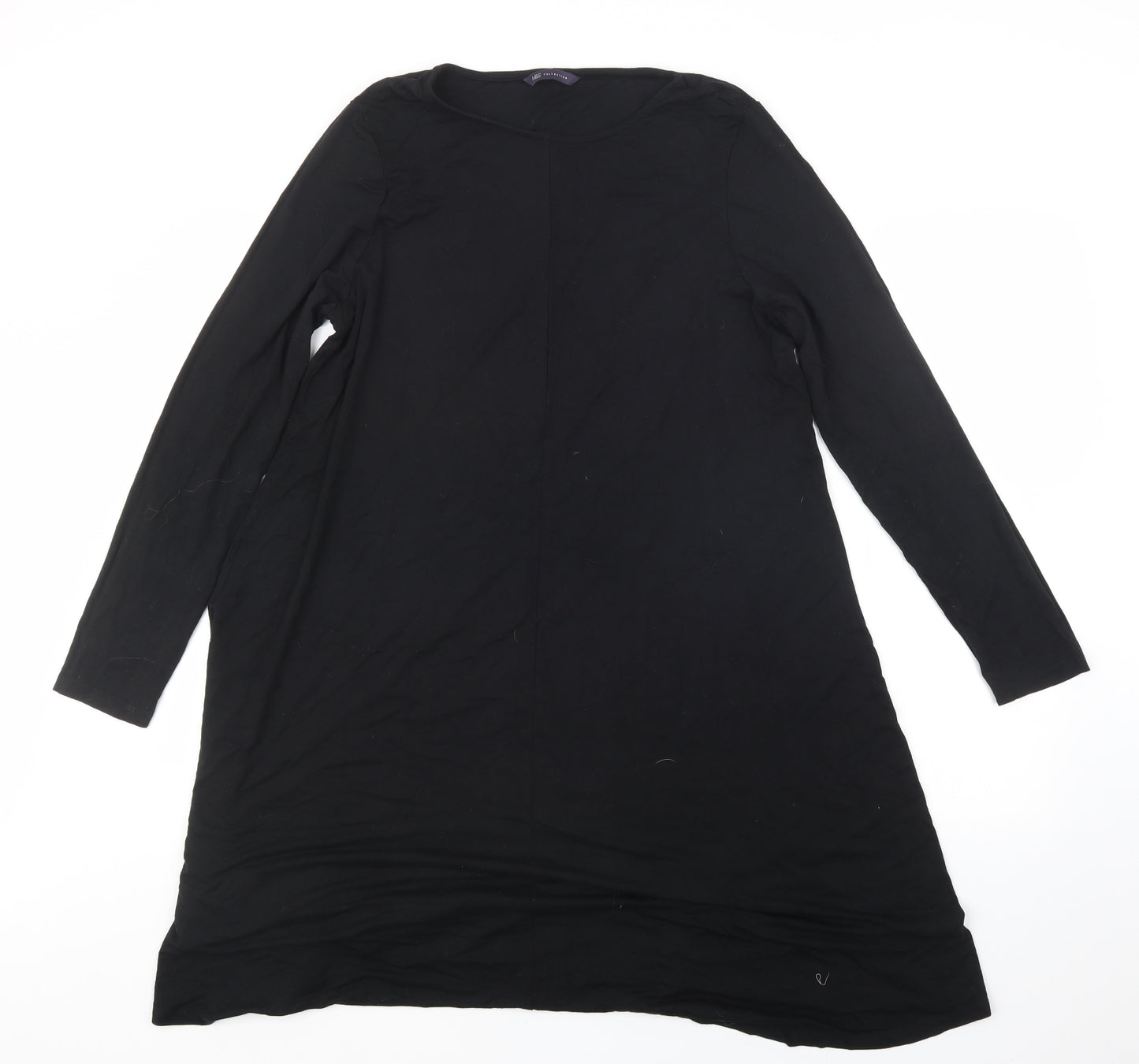 Marks and Spencer Womens Black   T-Shirt Dress  Size 16