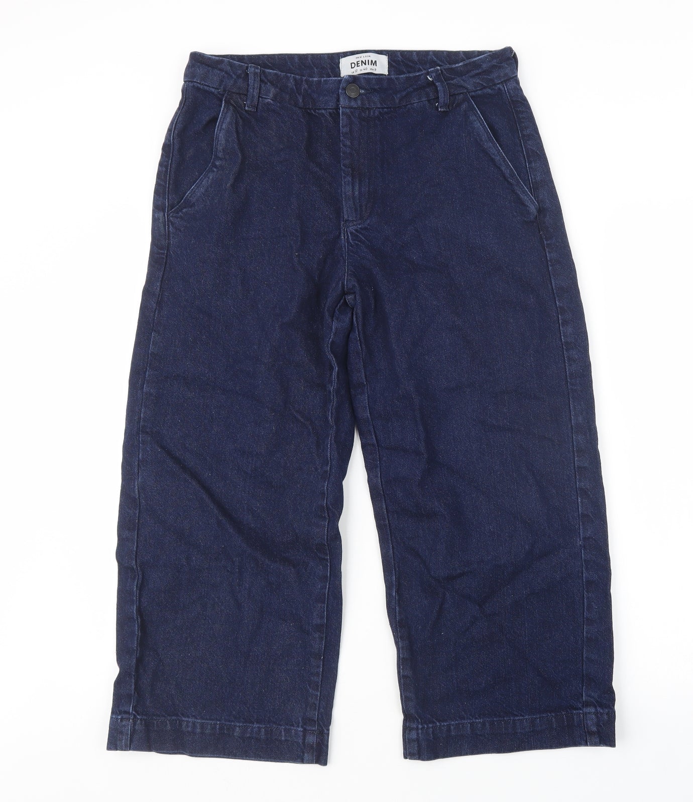 New Look Womens Blue  Denim Cropped Jeans Size 12 L22 in