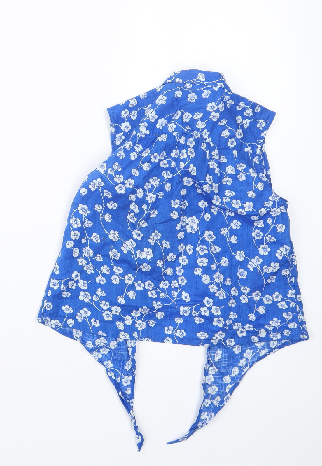 NEXT Girls Blue Geometric  Basic Button-Up Size 7 Years