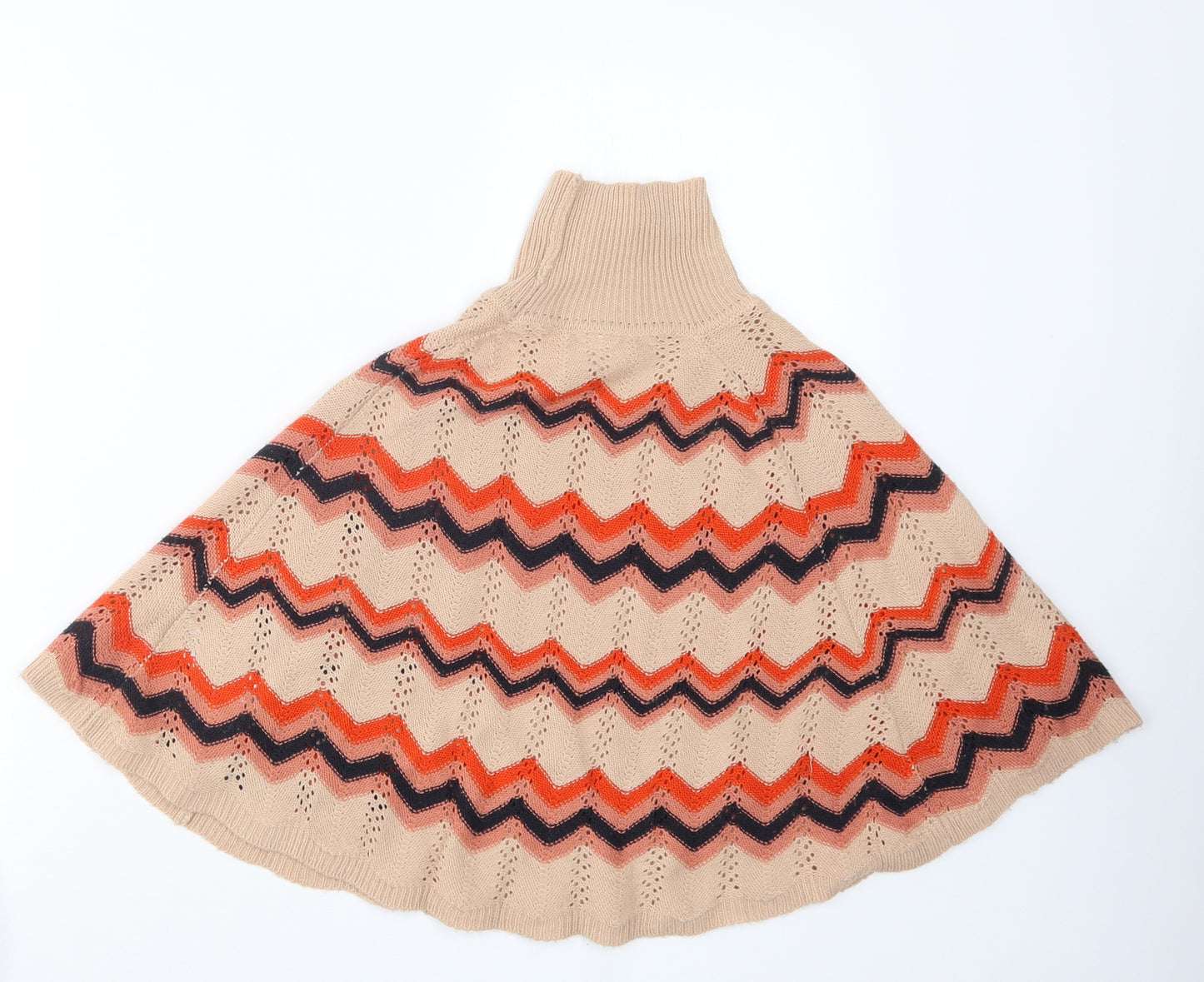 NEXT Girls Beige  Knit Cape Jumper Size 5-6 Years