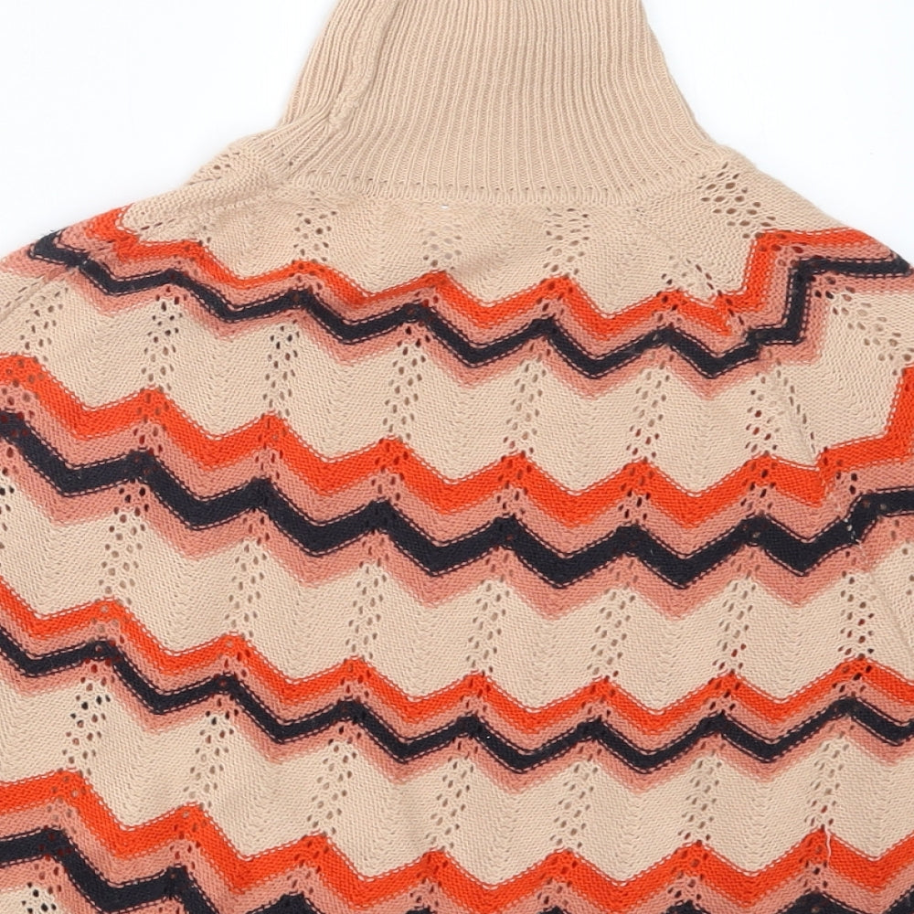 NEXT Girls Beige  Knit Cape Jumper Size 5-6 Years