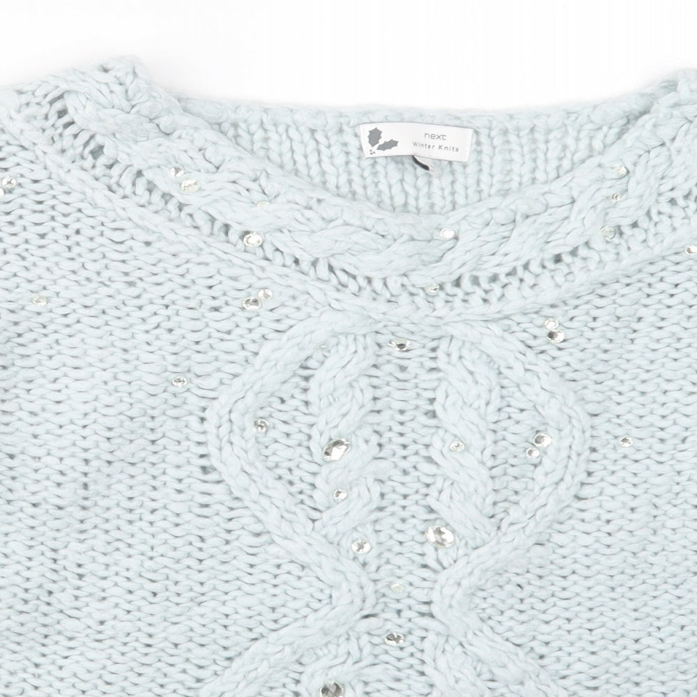 NEXT Womens Blue  Knit Pullover Jumper Size M