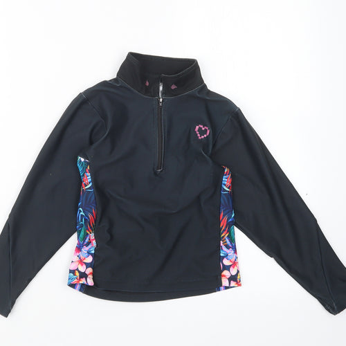 Preworn Girls Black   Jacket  Size 7 Years