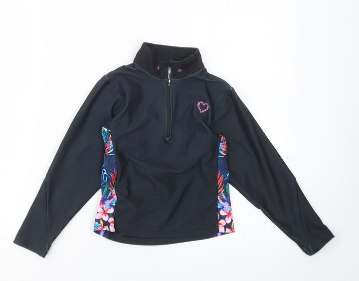 Preworn Girls Black   Jacket  Size 7 Years