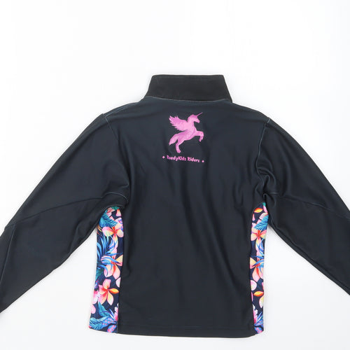 Preworn Girls Black   Jacket  Size 7 Years