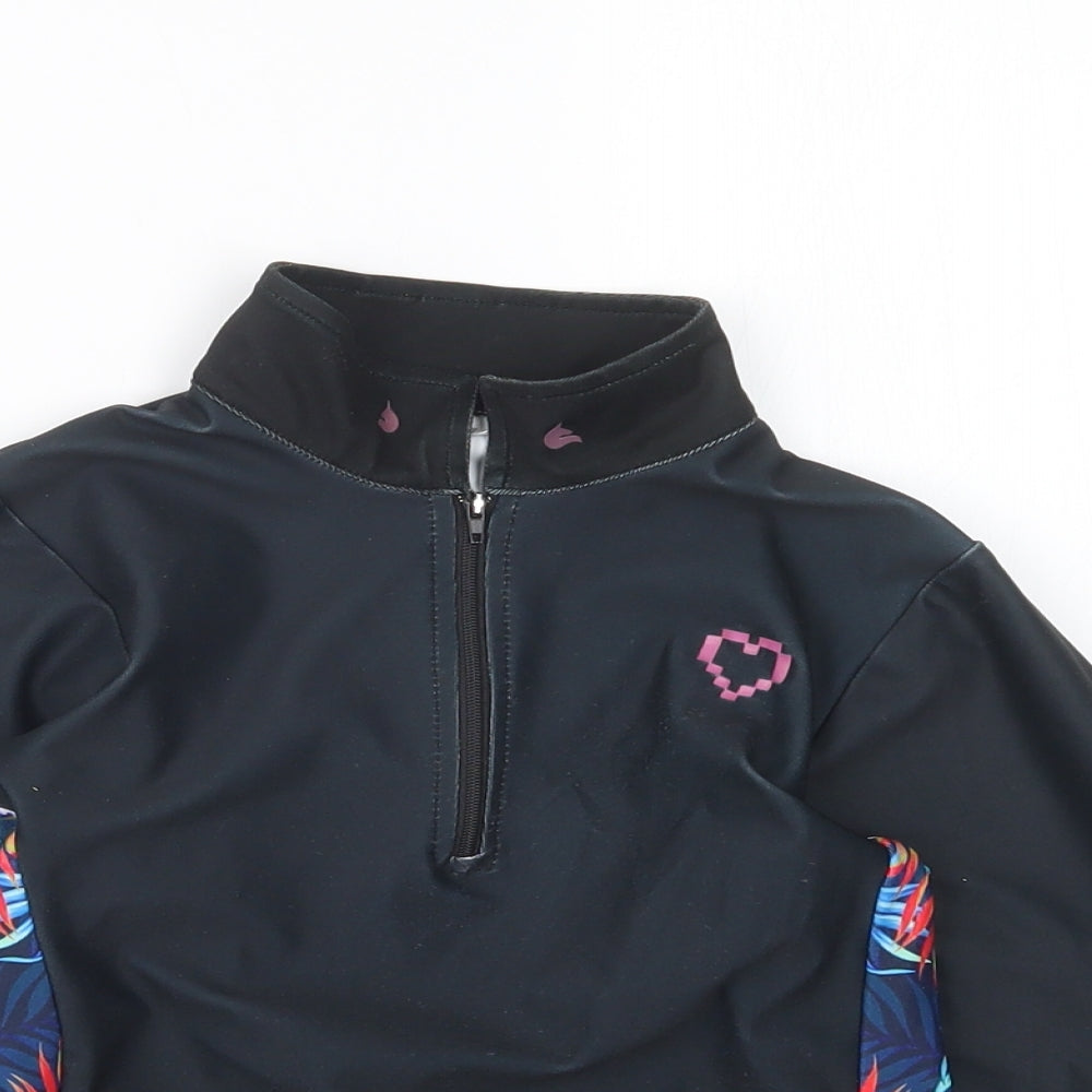 Preworn Girls Black   Jacket  Size 7 Years