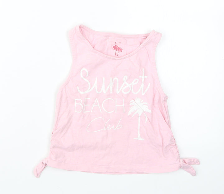 TU Girls Pink   Basic Tank Size 7 Years