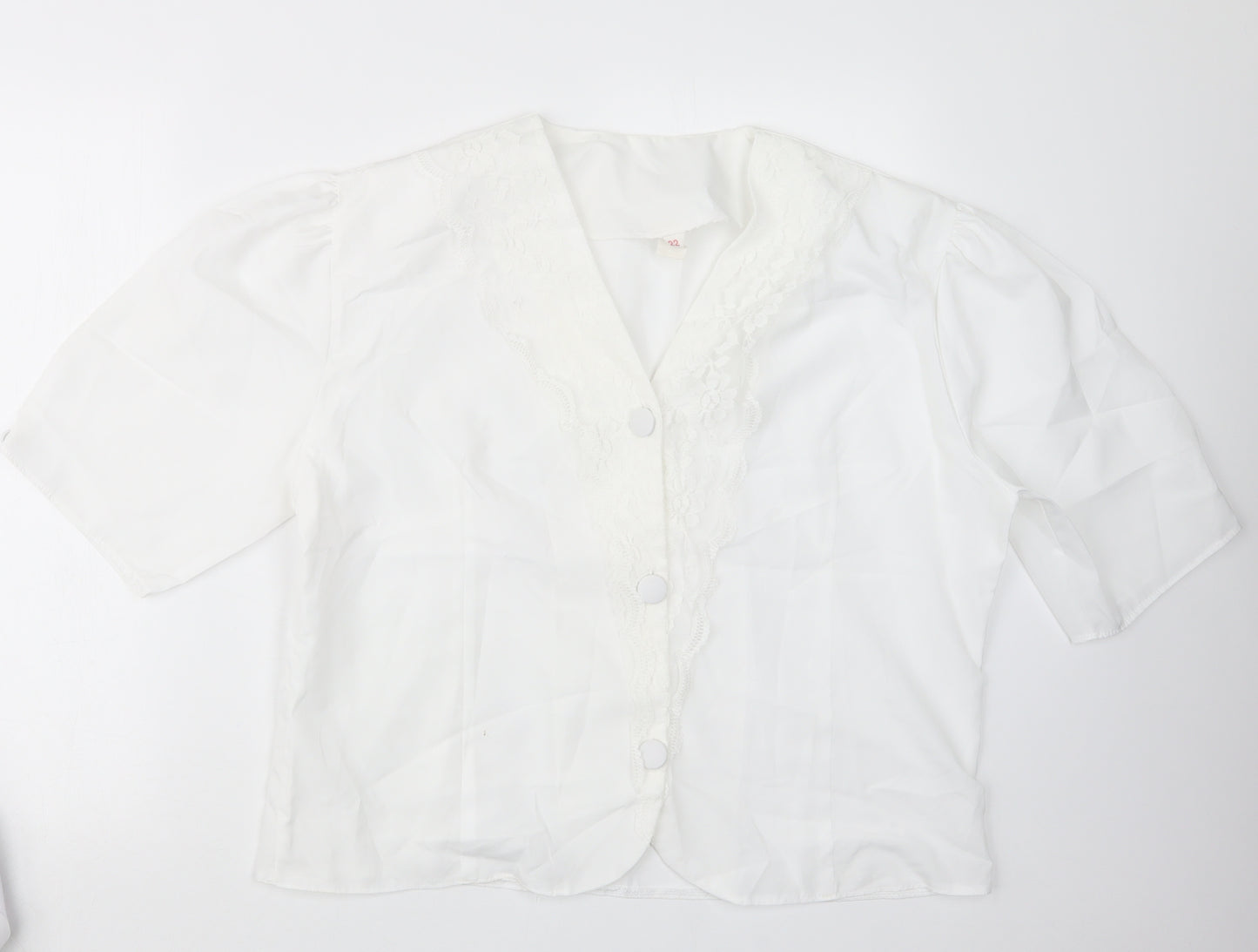 Preworn Womens White   Basic Button-Up Size 22