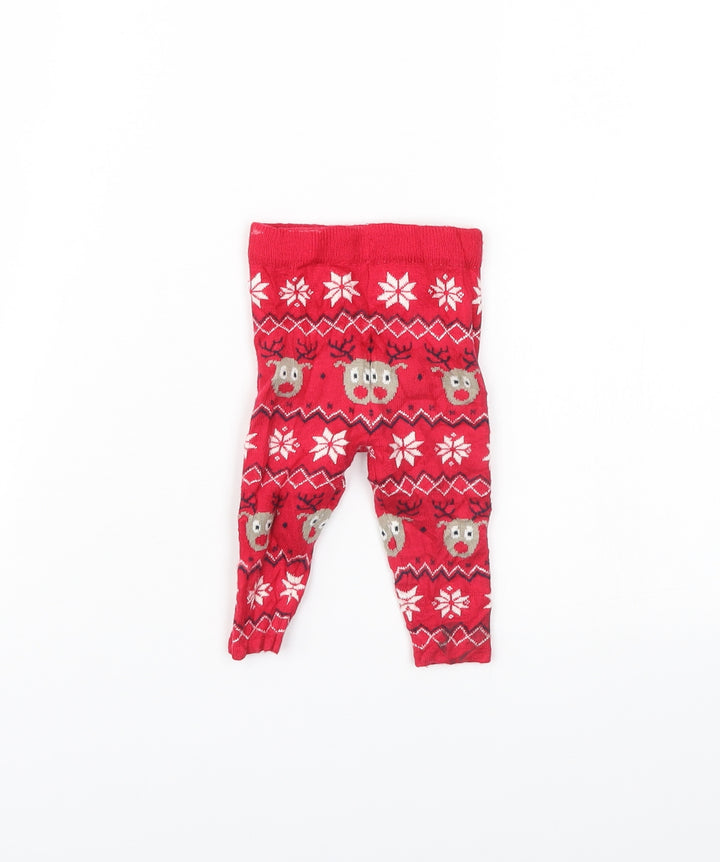Early days Baby Red Striped  Jogger Trousers Size 3-6 Months  - Christmas