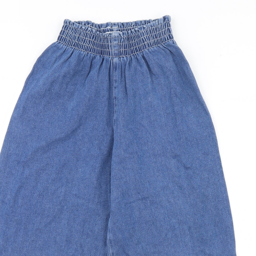 Bershka Womens Blue  Denim Cropped Jeans Size XS L21 in