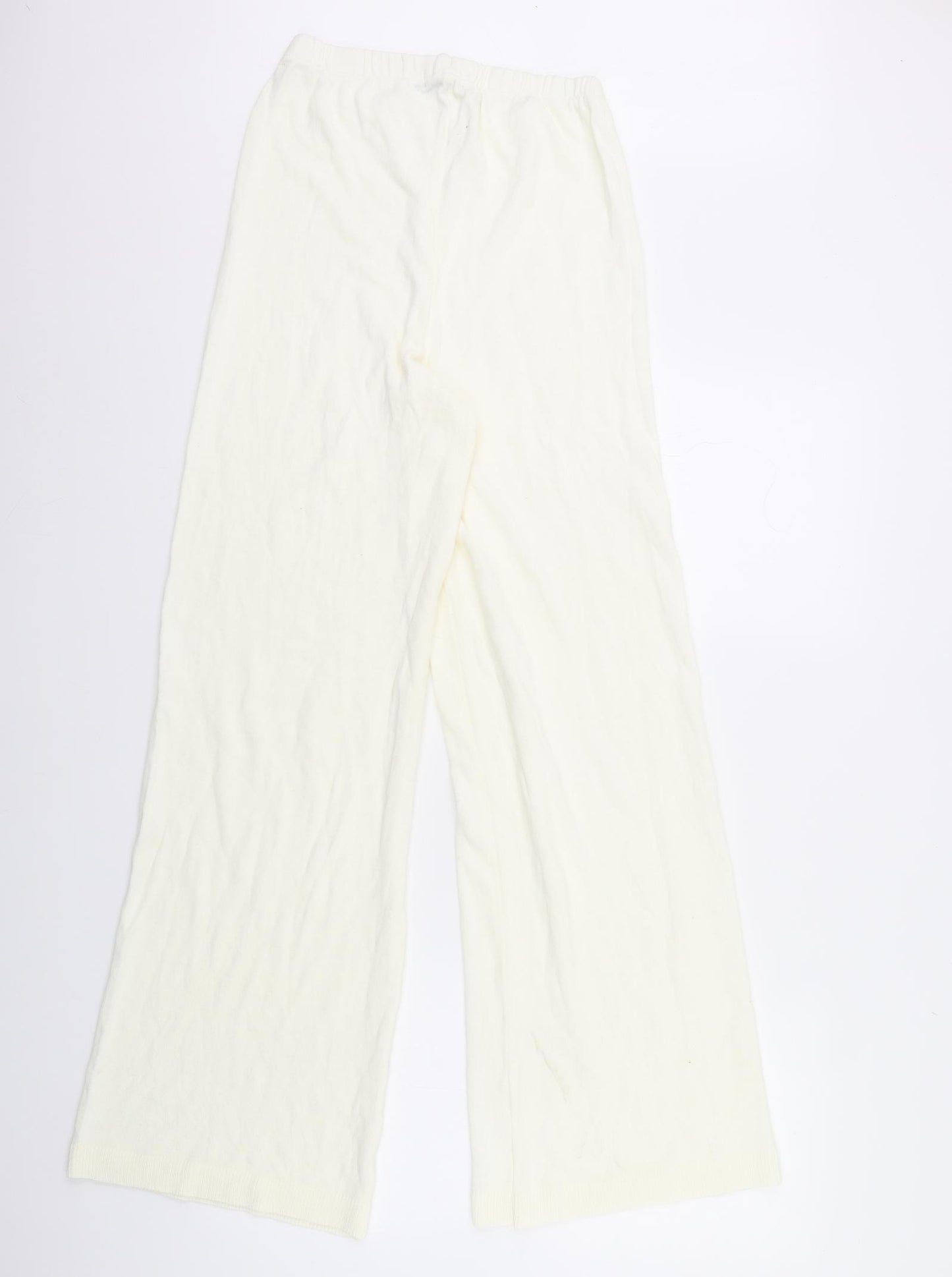 Boohoo  Womens Ivory   Trousers  Size 10 L32 in