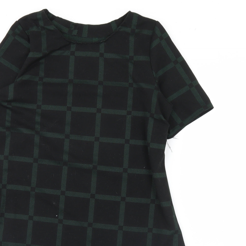 New Look Womens Black Check  Shift  Size 14