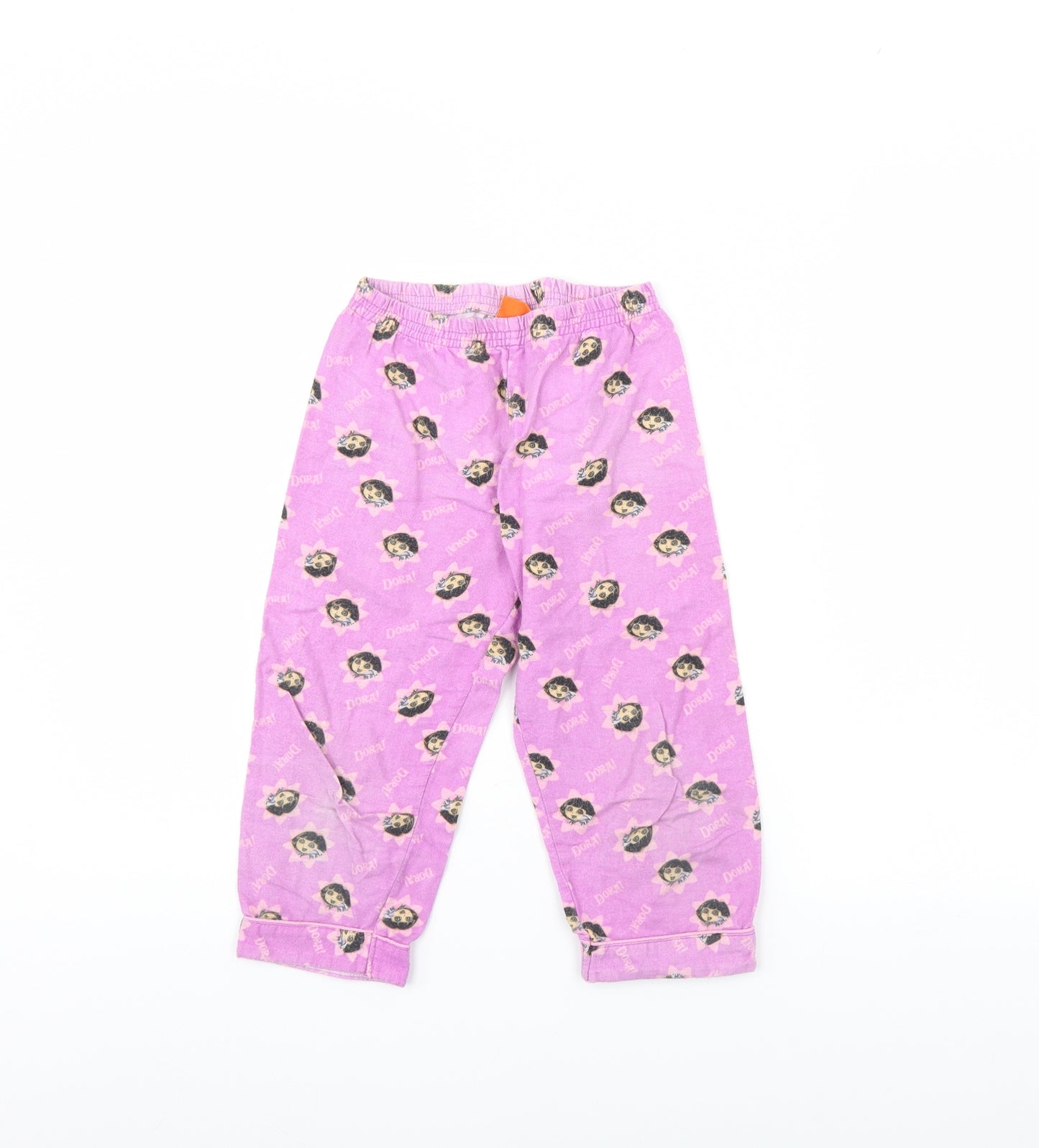 Nickelodeon Girls Purple Spotted Fleece Cami Pyjama Pants Size 2 Years  - Dora The Explorer