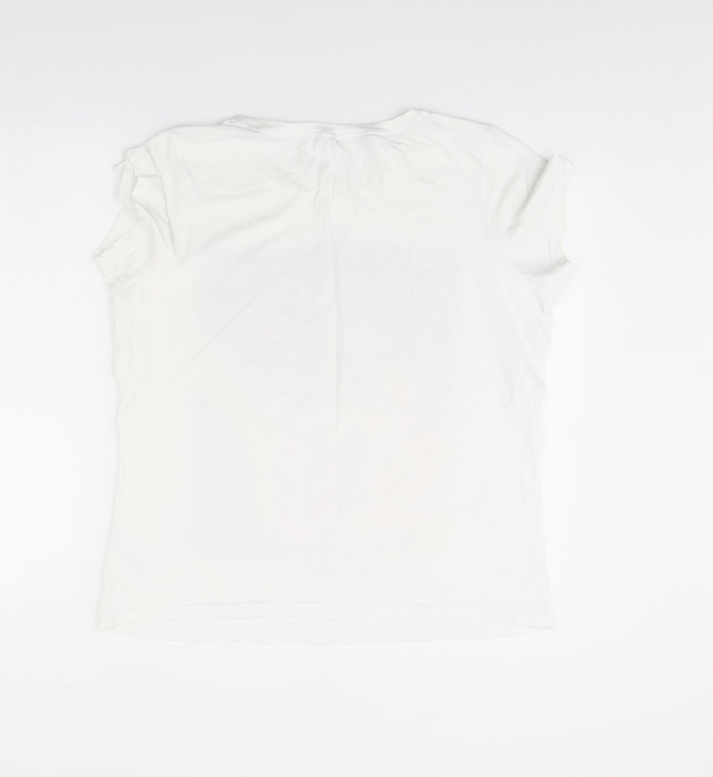 George Womens White Solid  Cami Pyjama Top Size 16  - Beauty and the Beast