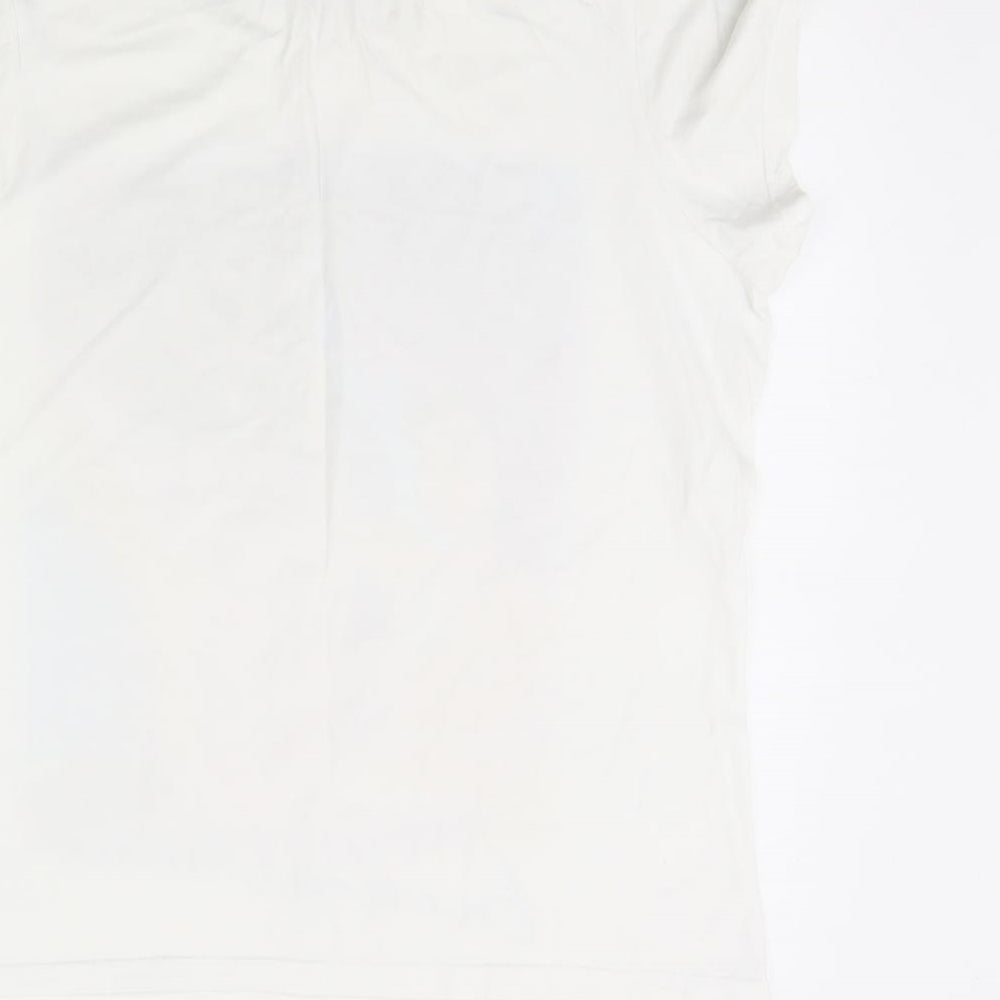 George Womens White Solid  Cami Pyjama Top Size 16  - Beauty and the Beast