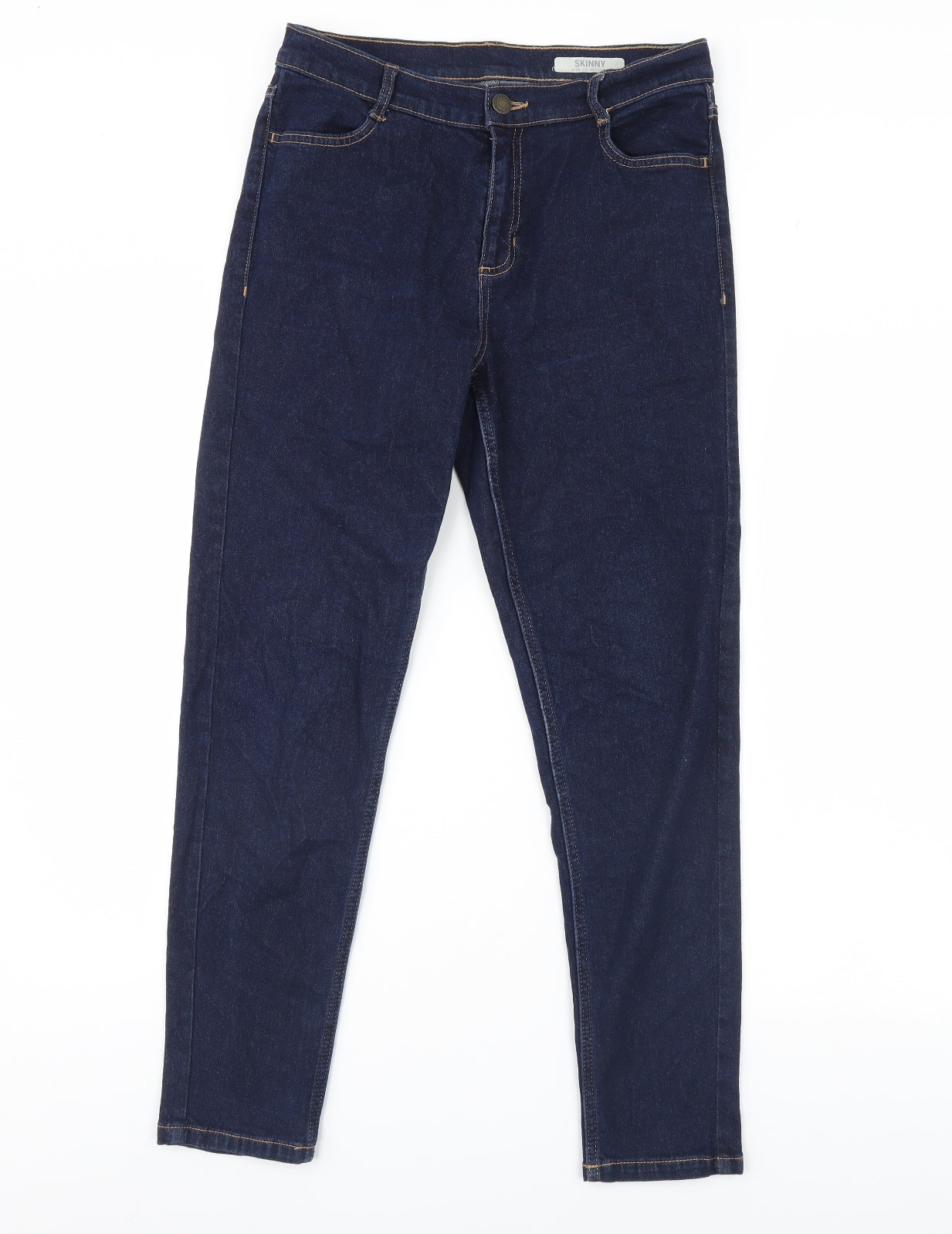 M&S Womens Blue  Denim Skinny Jeans Size 10 L29 in