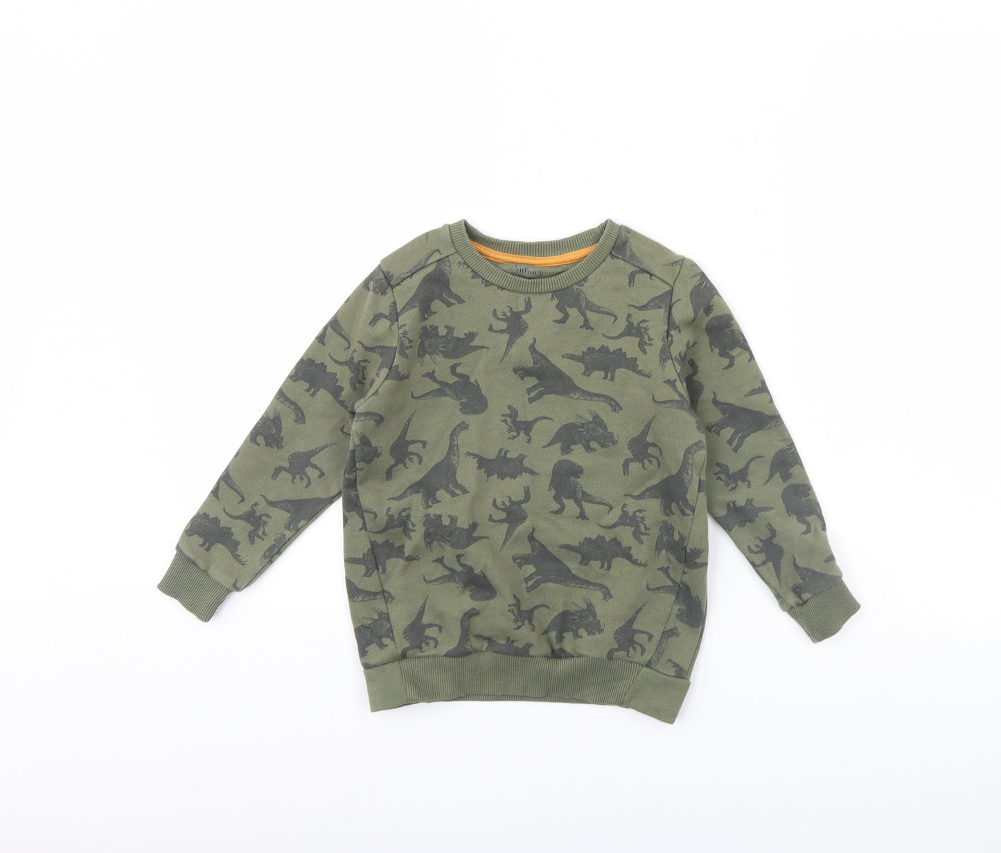 Nutmeg Boys Green Animal Print  Pullover Jumper Size 5 Years  - Dinosaur