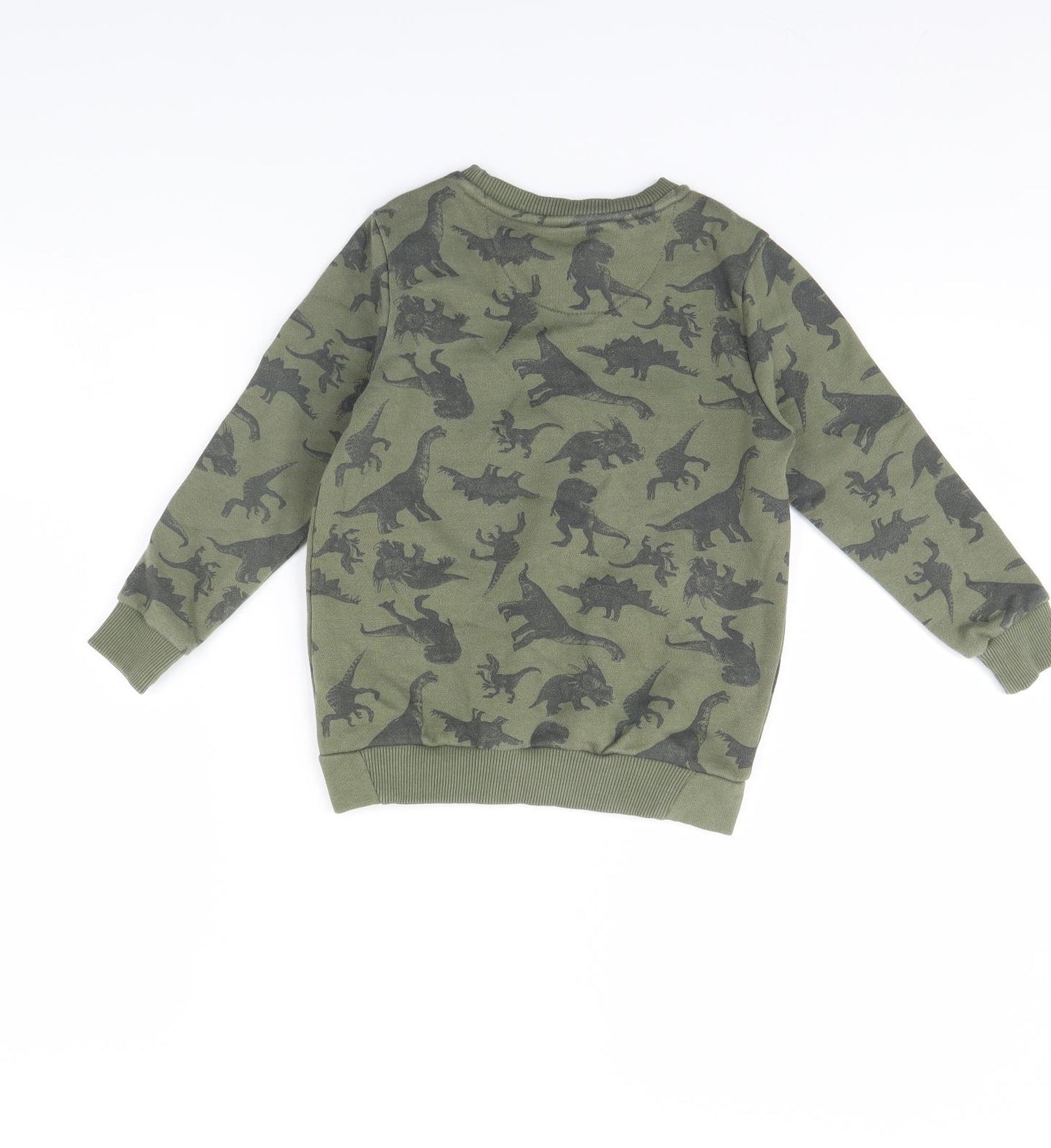 Nutmeg Boys Green Animal Print  Pullover Jumper Size 5 Years  - Dinosaur