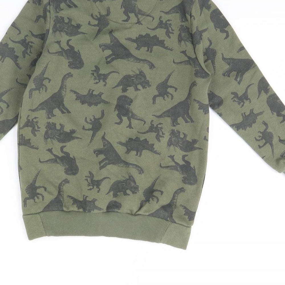 Nutmeg Boys Green Animal Print  Pullover Jumper Size 5 Years  - Dinosaur