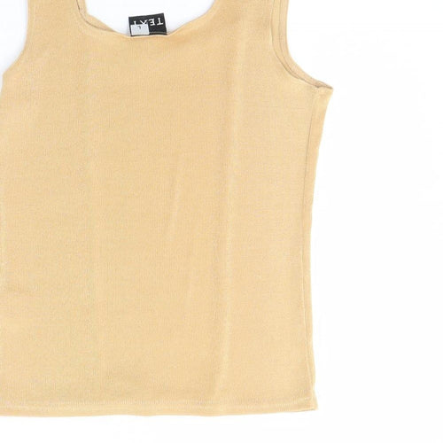 text Womens Beige   Basic Tank Size L