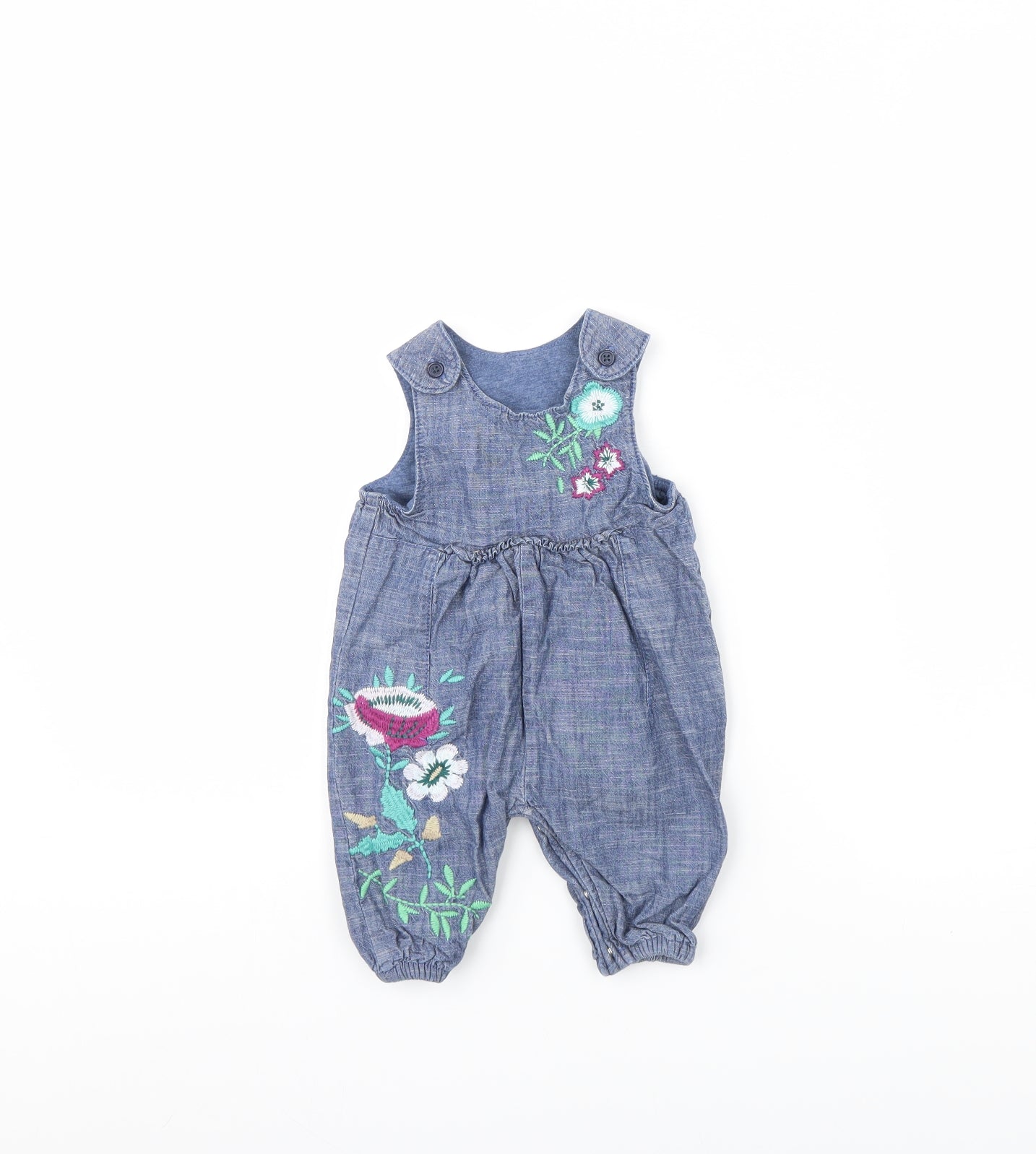 NEXT Baby Blue  Denim Dungaree One-Piece Size 0-3 Months