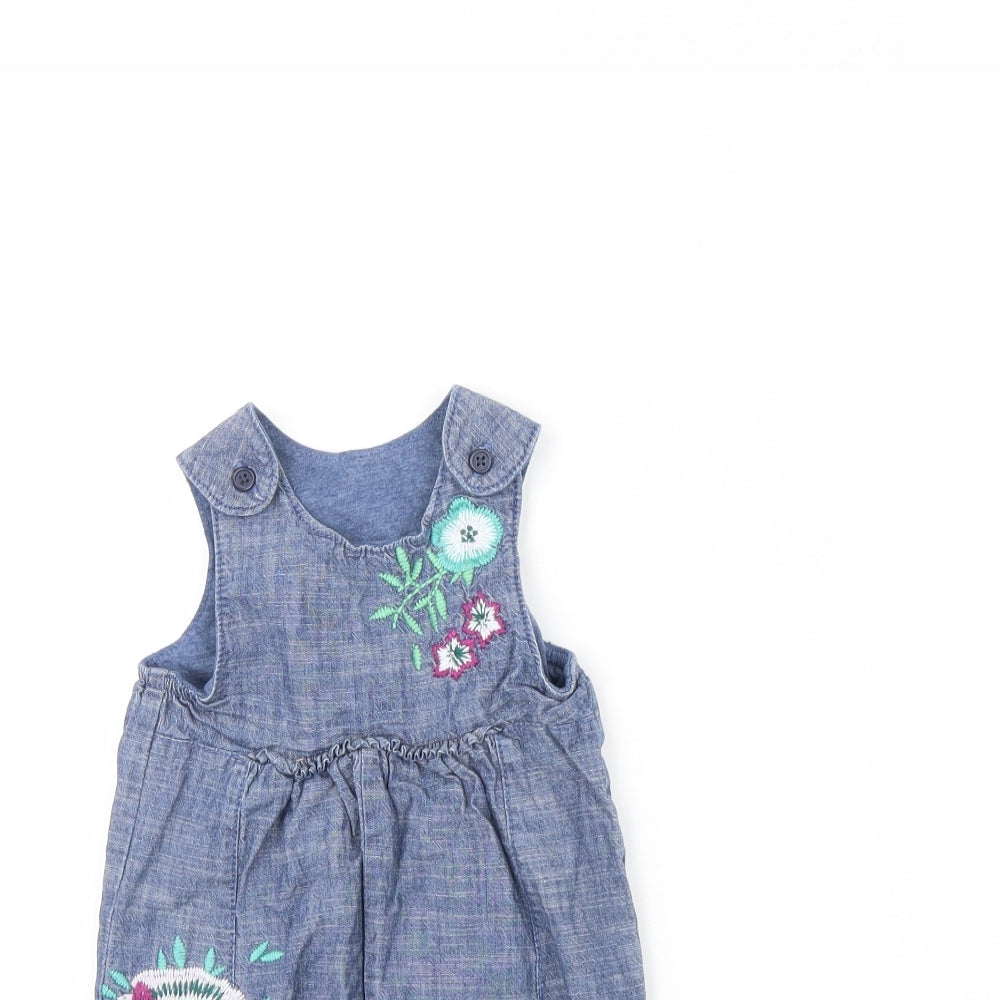 NEXT Baby Blue  Denim Dungaree One-Piece Size 0-3 Months