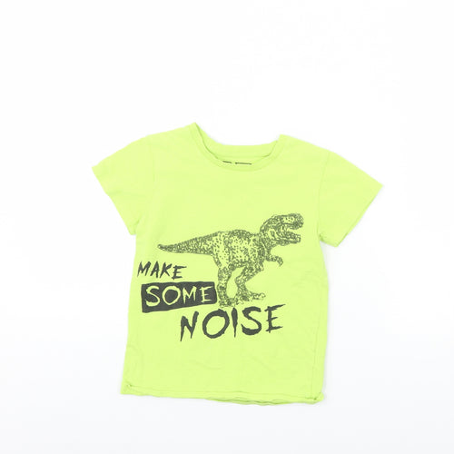 Urban Debt Boys Green   Basic T-Shirt Size 6 Years  - Dinosaur