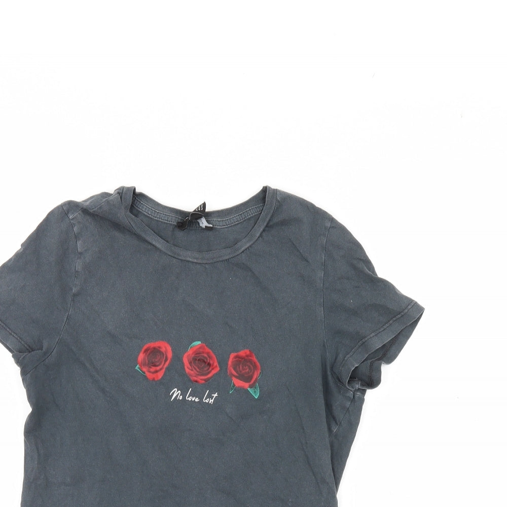 New Look Womens Grey   Basic T-Shirt Size 6
