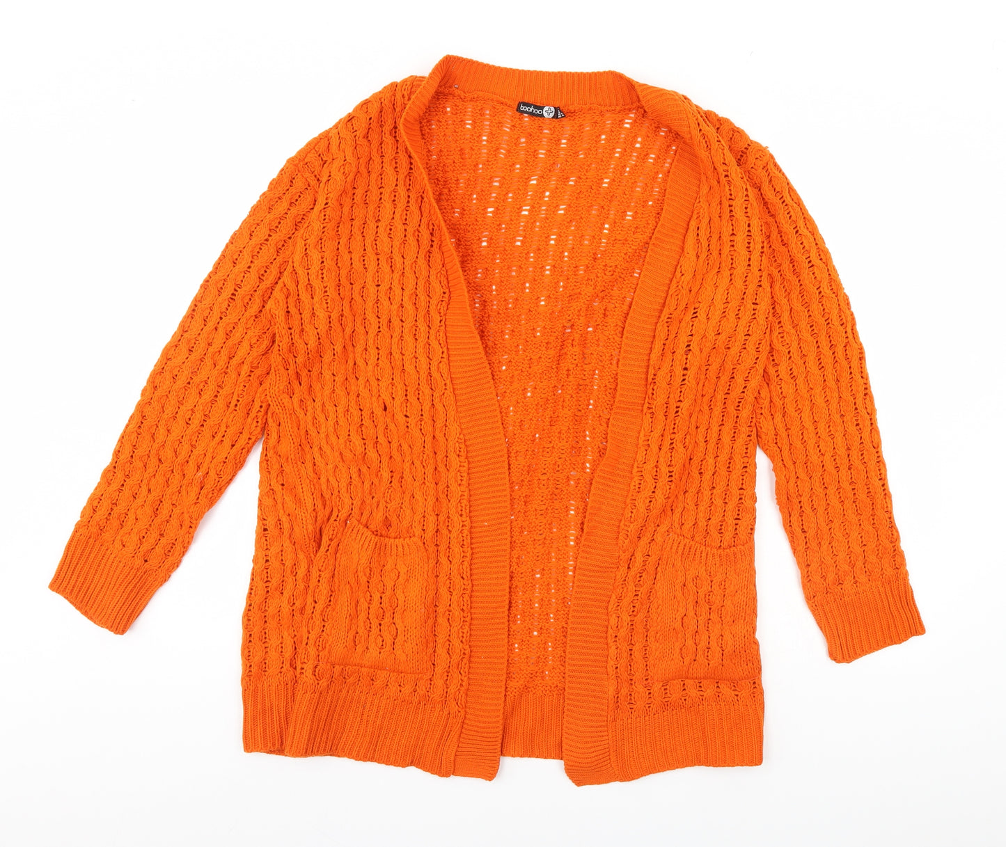 Boohoo Womens Orange   Cardigan Jumper Size 20