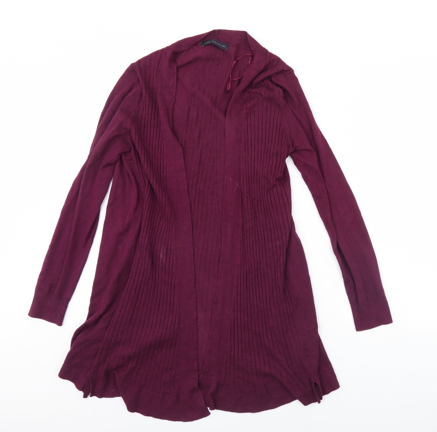 M&S Womens Purple   Cardigan Jumper Size M