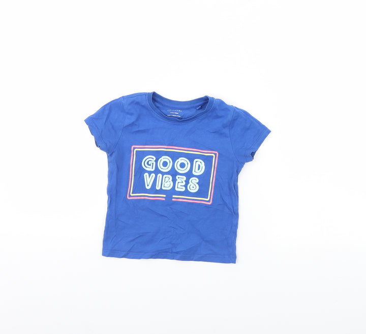 Primark Baby Blue   Basic T-Shirt Size 18-24 Months  - good vibes