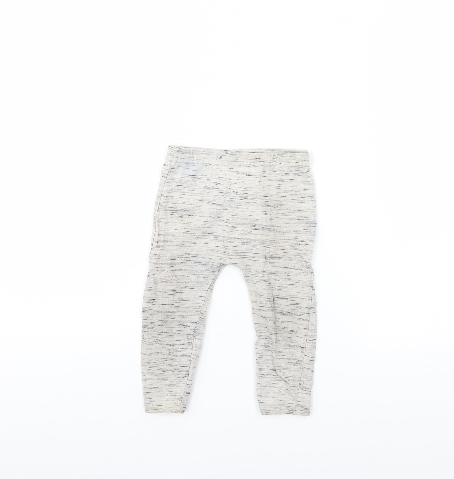 fred & flo Baby Grey Herringbone  Capri Trousers Size 12 Months