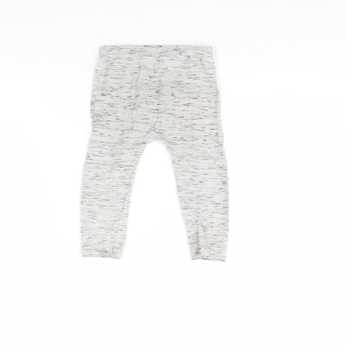 fred & flo Baby Grey Herringbone  Capri Trousers Size 12 Months